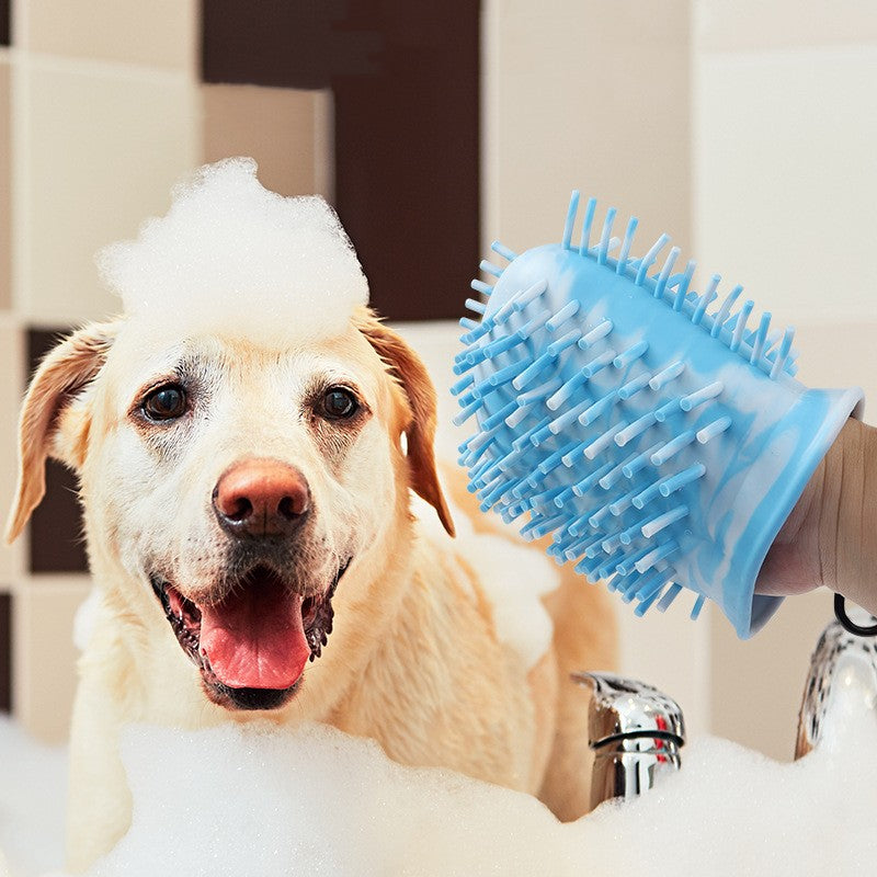 2 in 1 Dog / Cat / Pet Paw Cleaner & Bath Massage Brush
