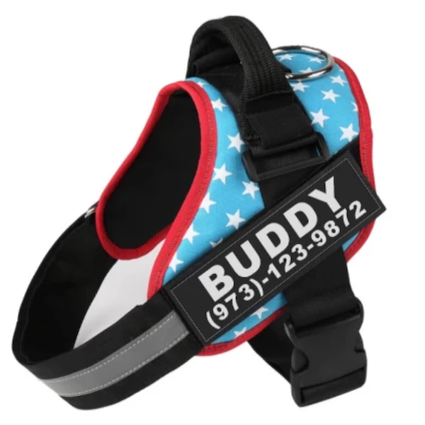 Personalised No-Pull Reflective Dog Harness - Adjustable Comfort Fit