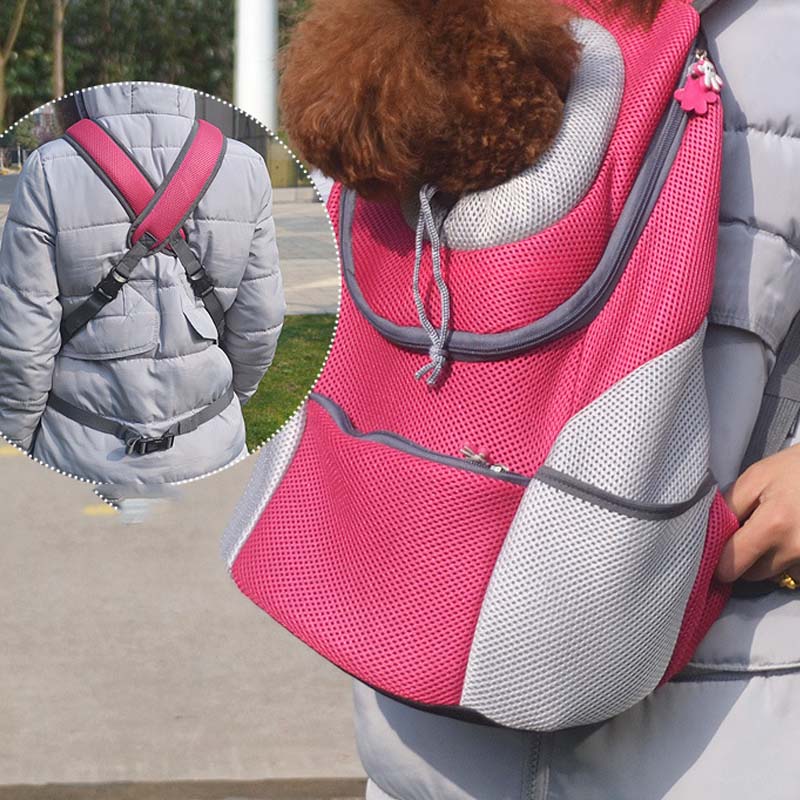 Breathable Pet Carrier Backpack Adjustable Travel Bag for Dogs / Cats