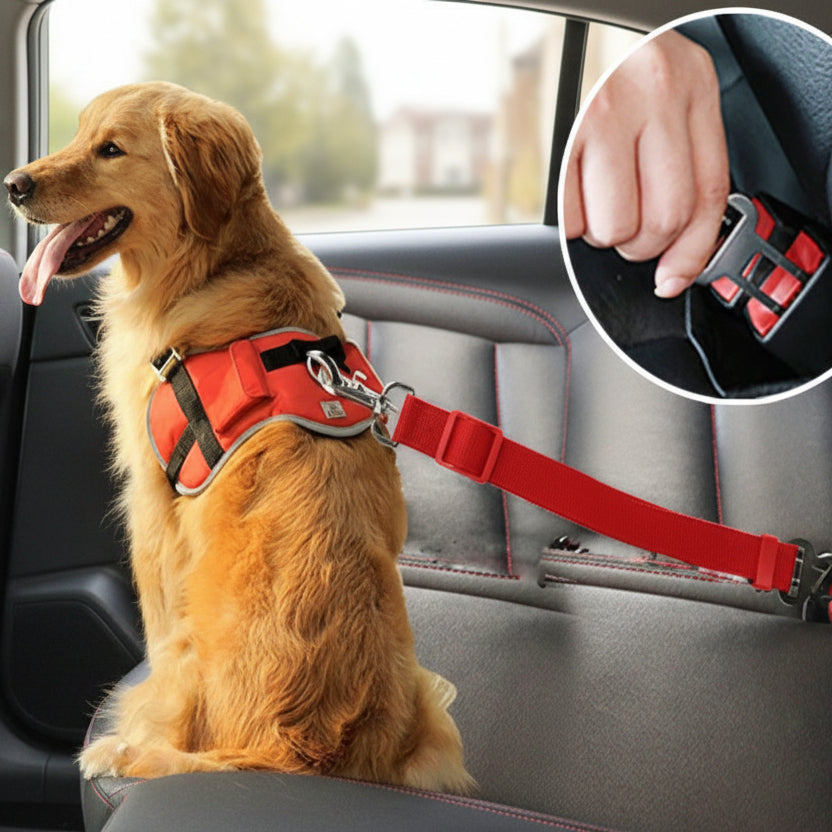 Dog / Cat / Pet Car Seat Belt Safety Harness Clip Adjustable Travel Lead