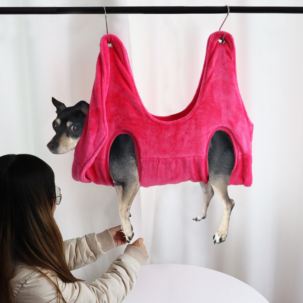 Dog / Pet Grooming Hammock For Stress Free Nail Trimming