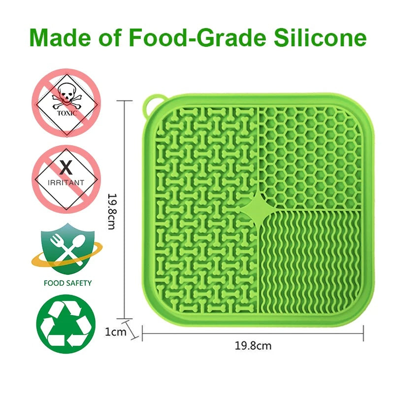 Anxiety Relief Lick Mat For Dogs / Pets With Strong Suction Cups