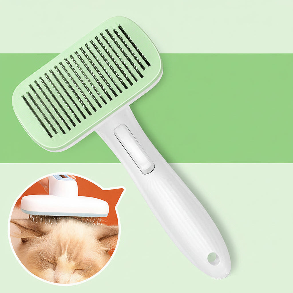 Self Cleaning Pet Grooming Brush One Click Hair Removal Slicker Brush