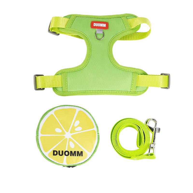Fruit Design Poop Bag Backpack With Harness And Leash Set For Dogs / Pets