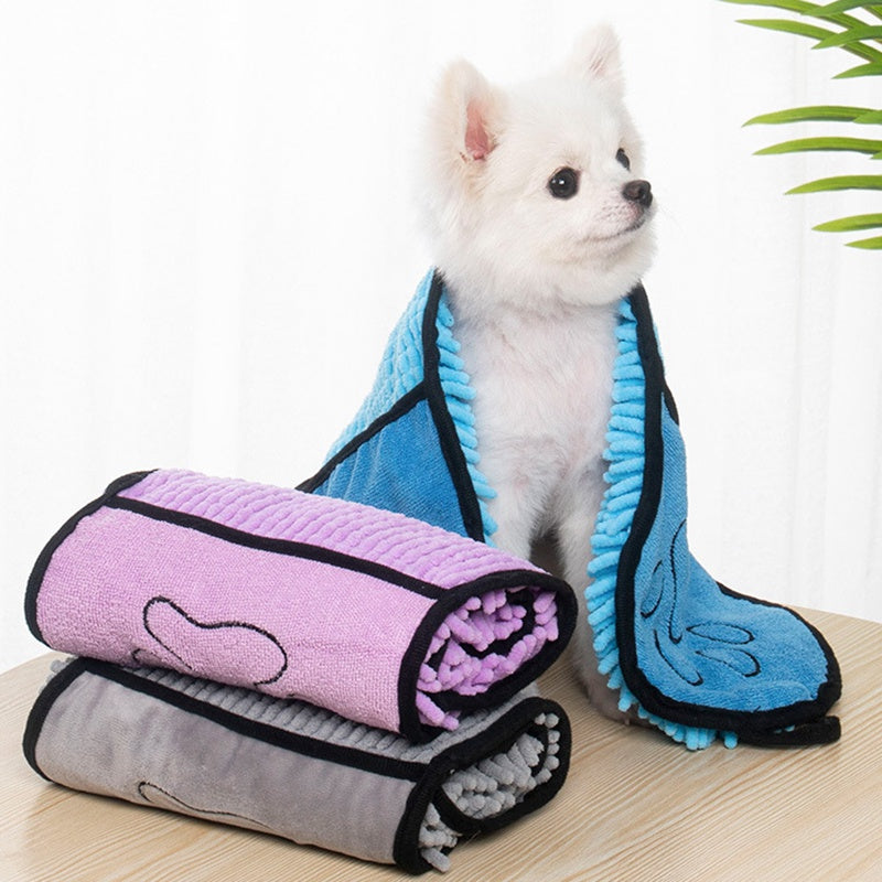 Toalla para Perros / Mascotas de Microfibra Absorbente de Secado Rápido para Baño y Aseo