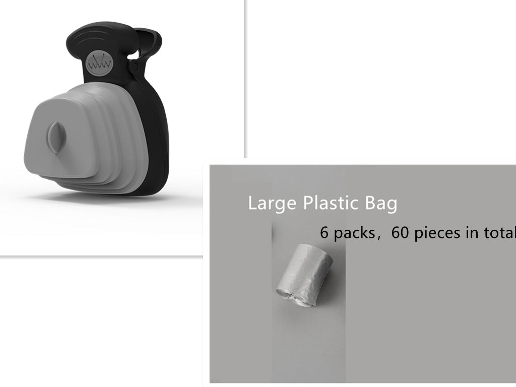 Portable Dog / Pet Poop Scooper With Bag Dispenser Clean Hands Solution