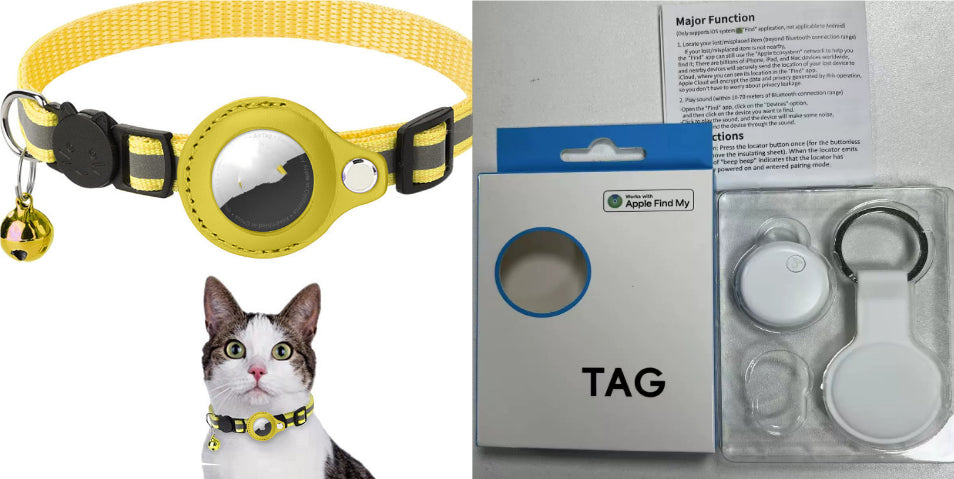 Reflective Waterproof Collar Air Tag Holder For Dogs / Cats / Pets