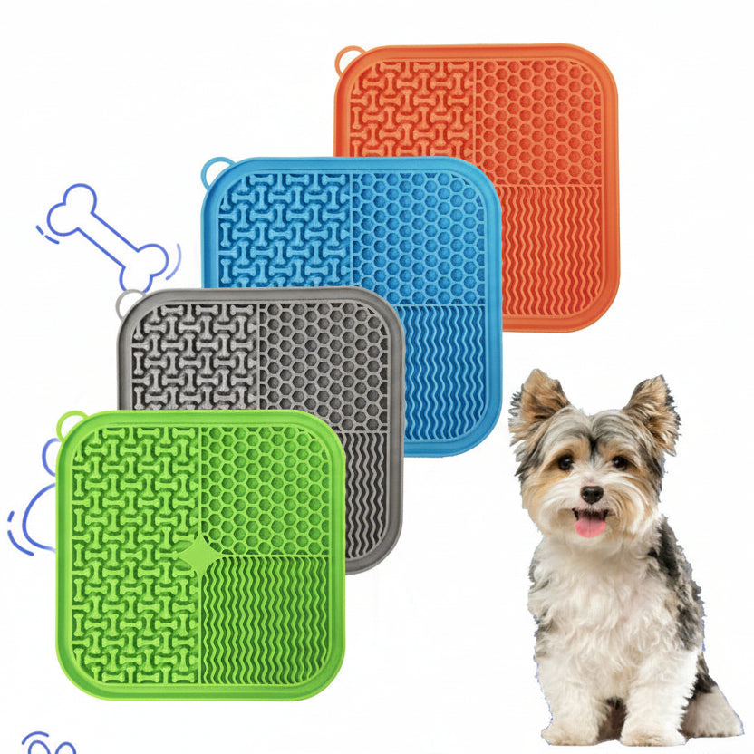 Anxiety Relief Lick Mat For Dogs / Pets With Strong Suction Cups