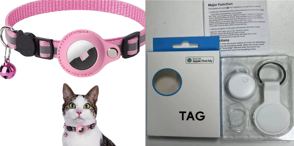 Reflective Waterproof Collar Air Tag Holder For Dogs / Cats / Pets