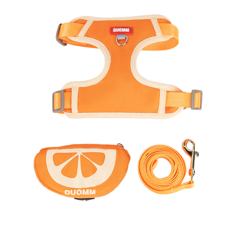 Fruit Design Poop Bag Backpack With Harness And Leash Set For Dogs / Pets