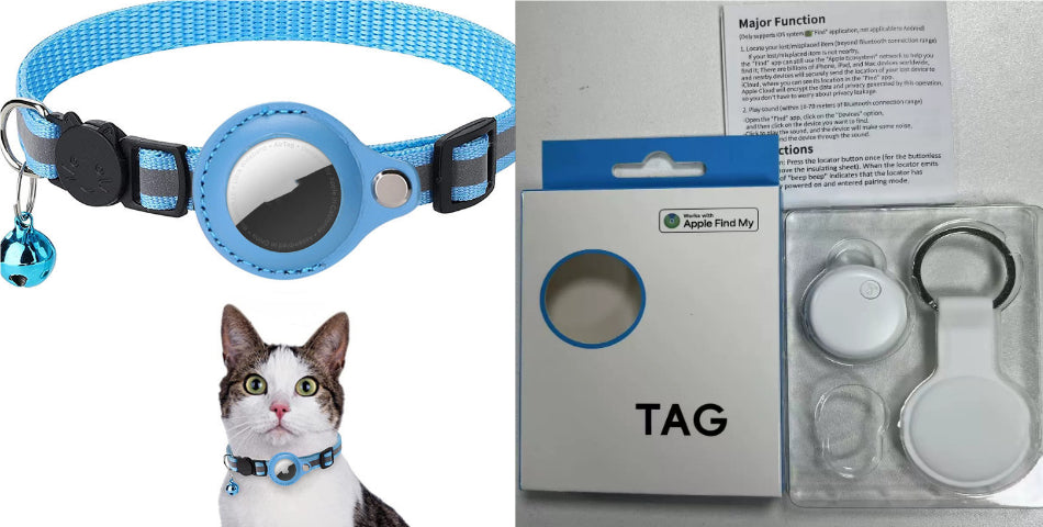 Reflective Waterproof Collar Air Tag Holder For Dogs / Cats / Pets