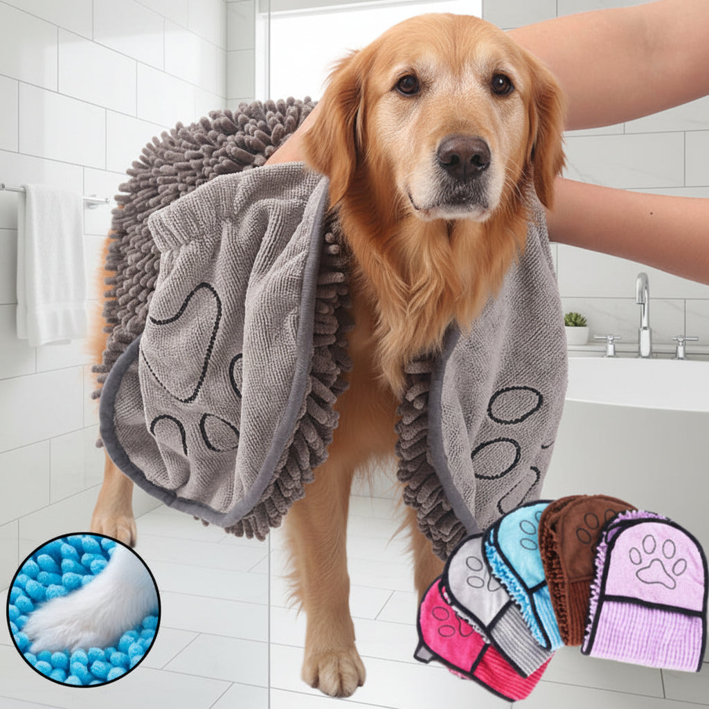 Dog / Pet Towel Microfiber Absorbent Quick Dry Bath Grooming Towel