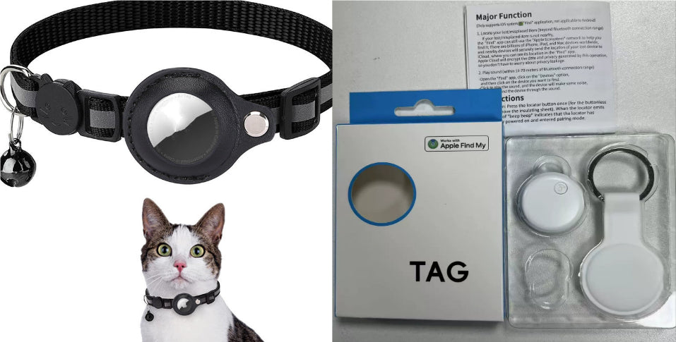 Reflective Waterproof Collar Air Tag Holder For Dogs / Cats / Pets