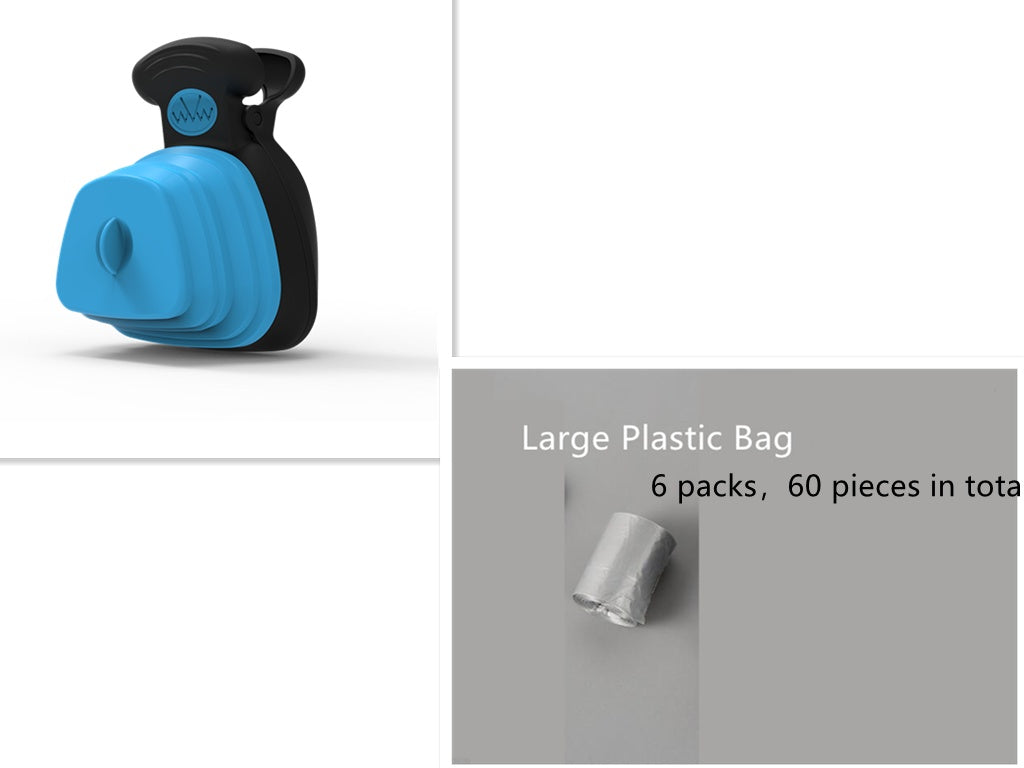 Portable Dog / Pet Poop Scooper With Bag Dispenser Clean Hands Solution