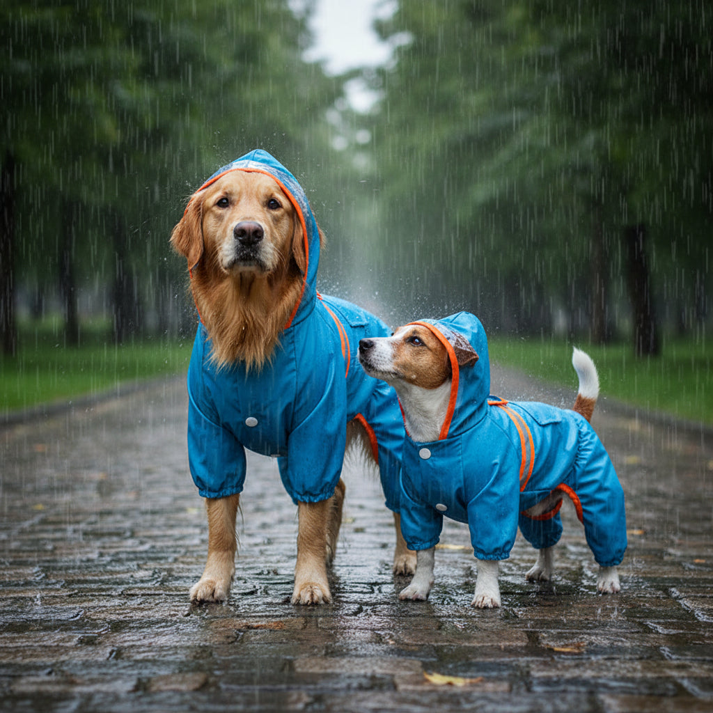 Reflective  Waterproof Dog / Pet Raincoat Keep Dogs Dry Comfortable Safe Outdoors