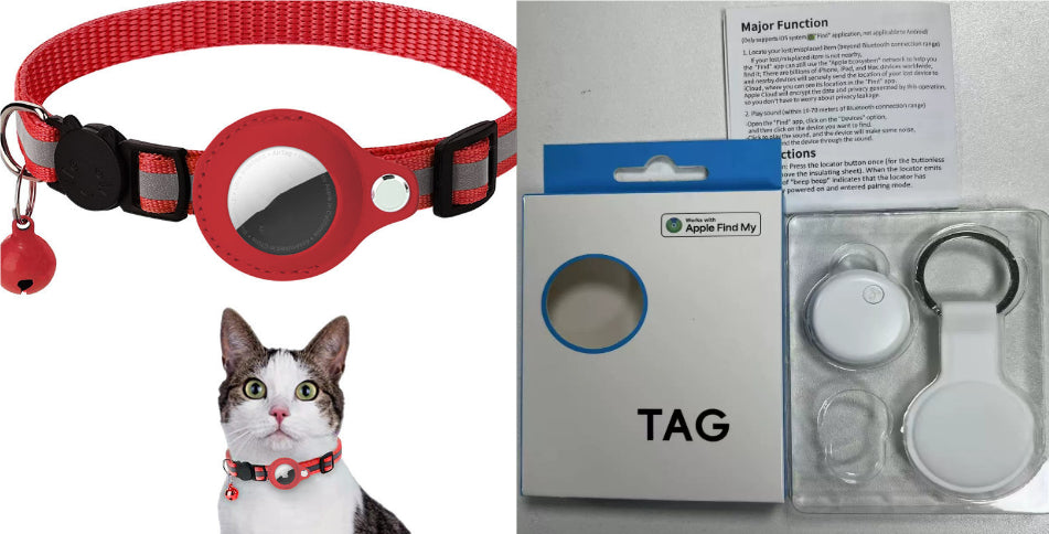 Reflective Waterproof Collar Air Tag Holder For Dogs / Cats / Pets