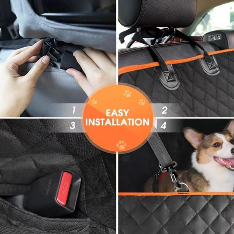 Funda impermeable para asiento de coche de perro / mascota, protector de asiento trasero, alfombrilla tipo hamaca para viaje