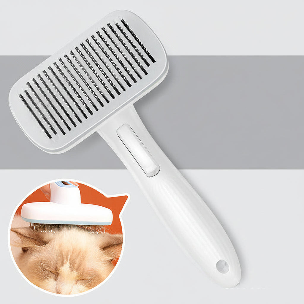 Self Cleaning Pet Grooming Brush One Click Hair Removal Slicker Brush
