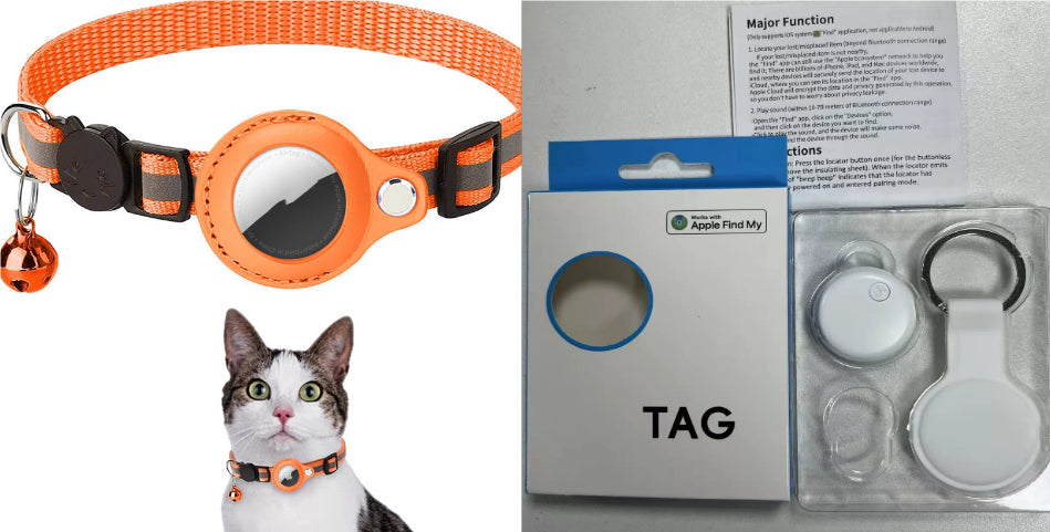 Reflective Waterproof Collar Air Tag Holder For Dogs / Cats / Pets