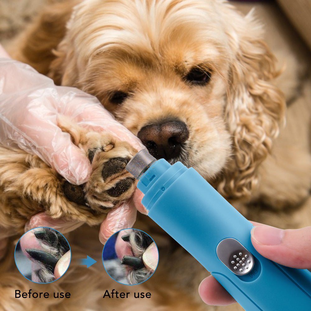 Lima de Uñas Eléctrica Suave para un Aseo Seguro y Sin Estrés de Perros, Gatos y Mascotas