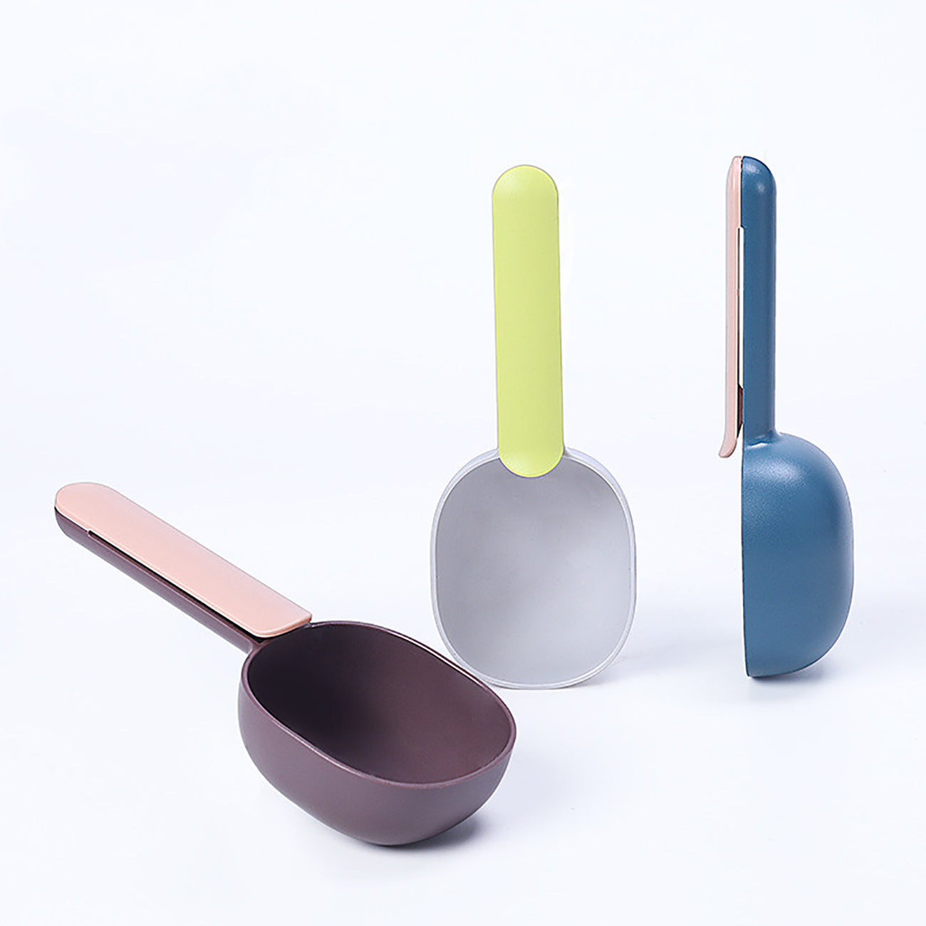 2-in-1 Pet Food Measuring Scoop Spoon With Bag Clip for Dogs / Cats / Pets