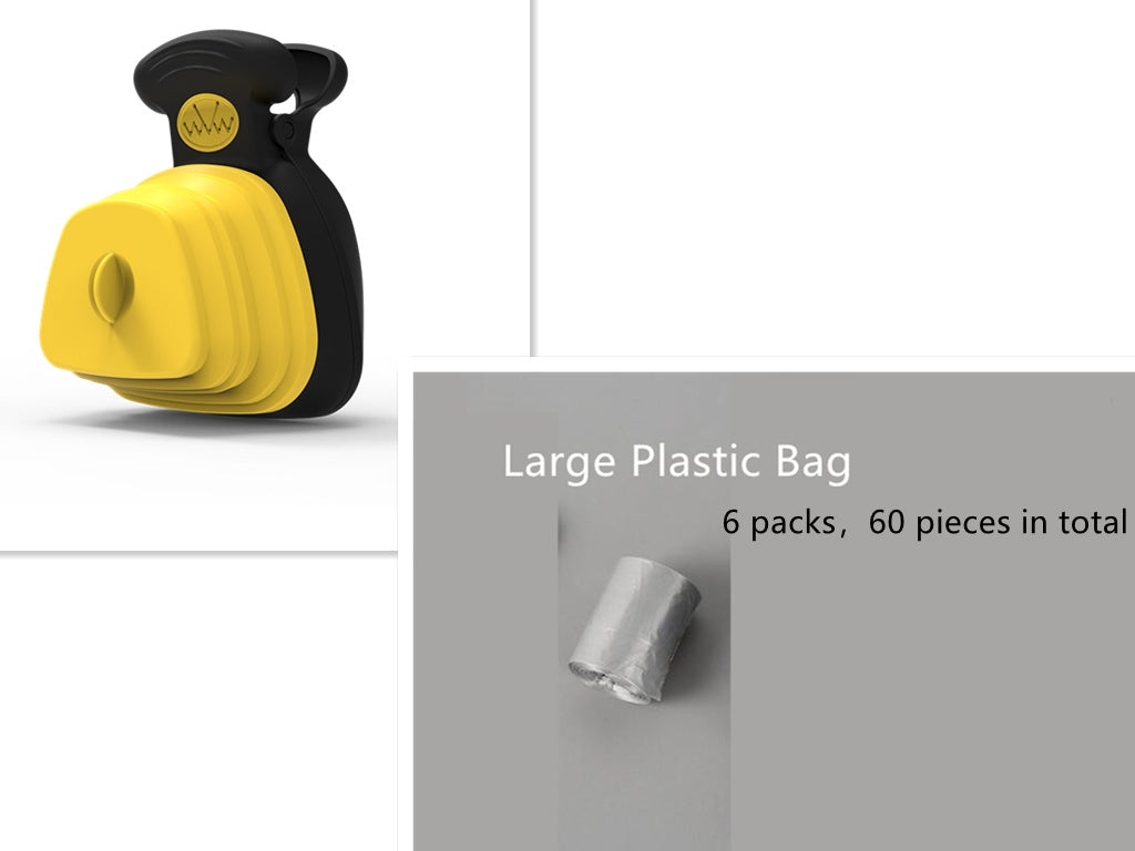 Portable Dog / Pet Poop Scooper With Bag Dispenser Clean Hands Solution