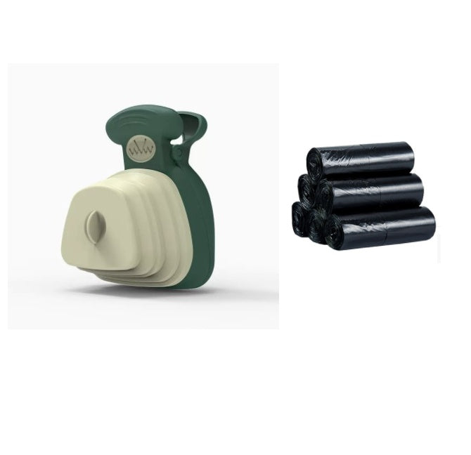 Portable Dog / Pet Poop Scooper With Bag Dispenser Clean Hands Solution